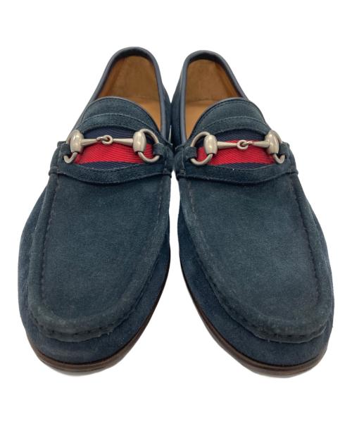 GUCCI（グッチ）GUCCI (グッチ) シェリーラインホースビットローファー ネイビー サイズ:40の古着・服飾アイテム