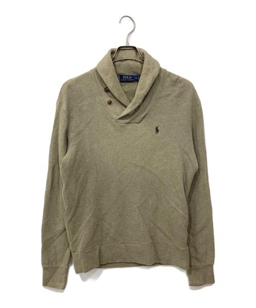 POLO RALPH LAUREN（ポロ・ラルフローレン）POLO RALPH LAUREN (ポロ・ラルフローレン) ショールカラースウェット ベージュ サイズ:Sの古着・服飾アイテム