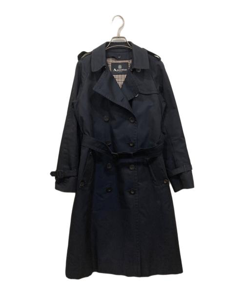 Aquascutum（アクアスキュータム）Aquascutum (アクアスキュータム) トレンチコート ブラック サイズ:8の古着・服飾アイテム