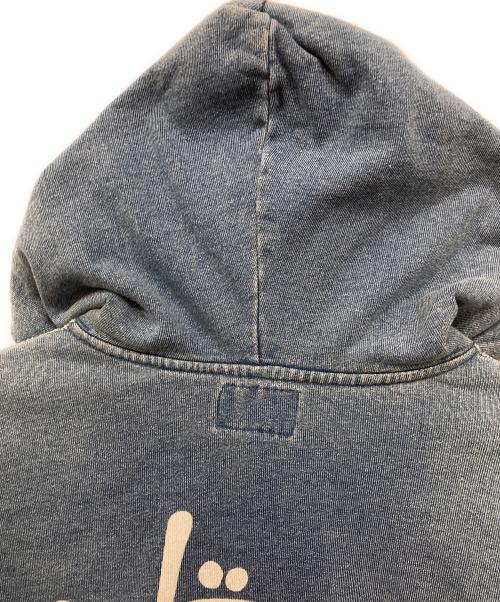 stussy（ステューシー）stussy (ステューシー) ロゴプルオーバーパーカー インディゴ サイズ:Sの古着・服飾アイテム