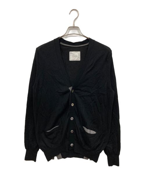 sacai（サカイ）sacai (サカイ) ウールシルクカーディガン ネイビー サイズ:3の古着・服飾アイテム