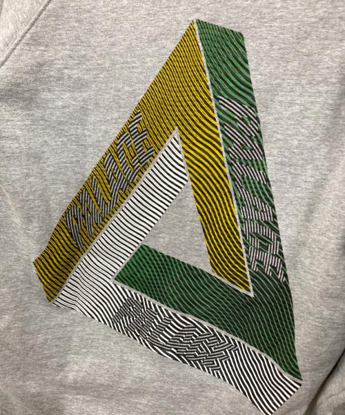 PALACE（パレス）PALACE (パレス) ロゴプルオーバーパーカー グレー サイズ:Mの古着・服飾アイテム