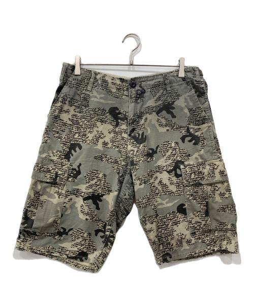stussy（ステューシー）stussy (ステューシー) カモフラカーゴショーツ カーキ サイズ:32の古着・服飾アイテム
