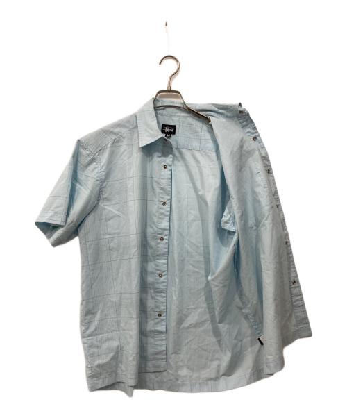 stussy（ステューシー）stussy (ステューシー) スナップボタンシャツ ブルー サイズ:Mの古着・服飾アイテム