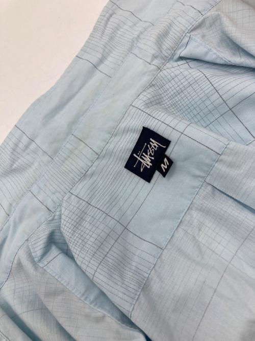 stussy（ステューシー）stussy (ステューシー) スナップボタンシャツ ブルー サイズ:Mの古着・服飾アイテム