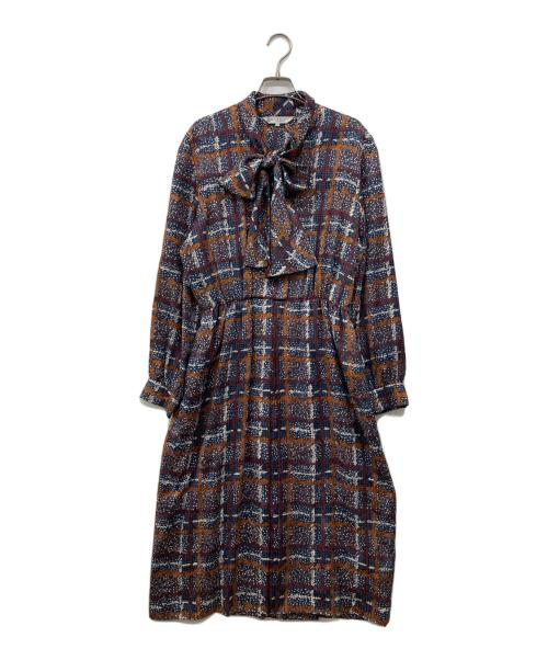 GIVENCHY GLAMOUR（ジバンシーグラマー）GIVENCHY GLAMOUR (ジバンシーグラマー) 総柄ボウタイワンピース マルチカラー サイズ:13の古着・服飾アイテム