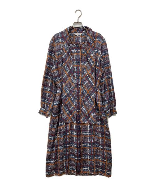 GIVENCHY GLAMOUR（ジバンシーグラマー）GIVENCHY GLAMOUR (ジバンシーグラマー) 総柄ボウタイワンピース マルチカラー サイズ:13の古着・服飾アイテム