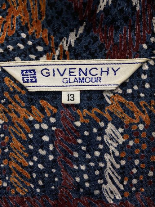 GIVENCHY GLAMOUR（ジバンシーグラマー）GIVENCHY GLAMOUR (ジバンシーグラマー) 総柄ボウタイワンピース マルチカラー サイズ:13の古着・服飾アイテム
