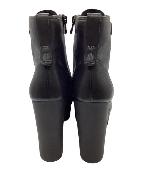 LANVIN en Bleu（ランバンオンブルー）LANVIN en Bleu (ランバンオンブルー) 厚底レースアップショートブーツ ブラック サイズ: 23 1/2の古着・服飾アイテム