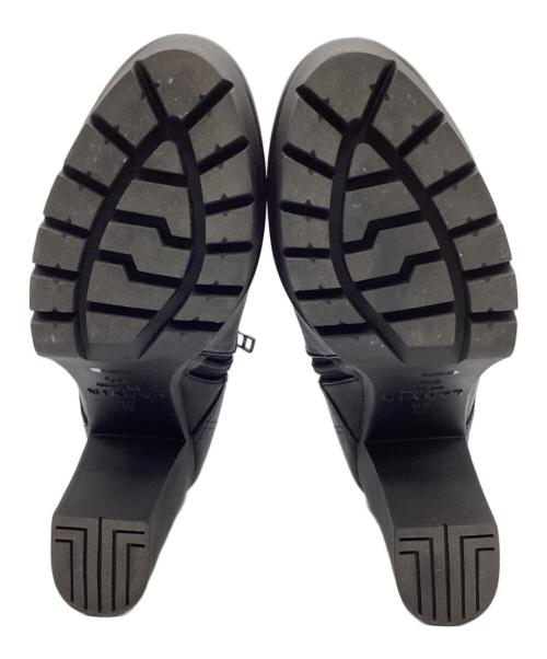 LANVIN en Bleu（ランバンオンブルー）LANVIN en Bleu (ランバンオンブルー) 厚底レースアップショートブーツ ブラック サイズ: 23 1/2の古着・服飾アイテム