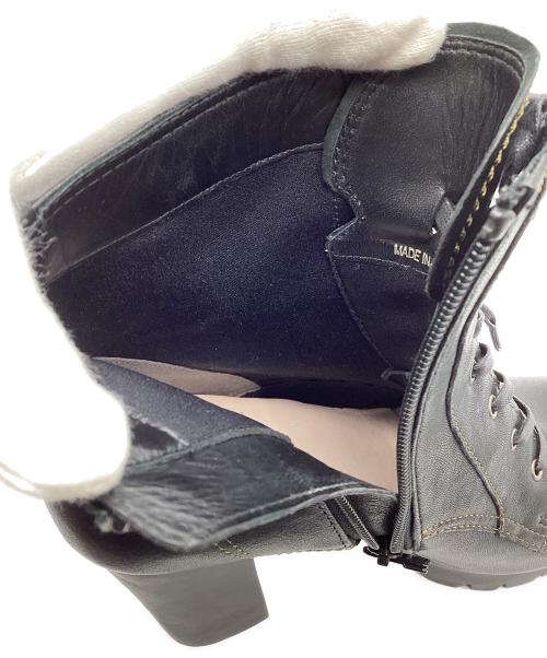 LANVIN en Bleu（ランバンオンブルー）LANVIN en Bleu (ランバンオンブルー) 厚底レースアップショートブーツ ブラック サイズ: 23 1/2の古着・服飾アイテム