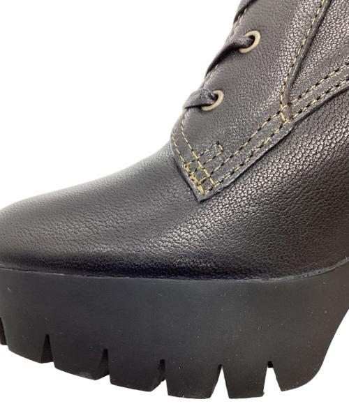 LANVIN en Bleu（ランバンオンブルー）LANVIN en Bleu (ランバンオンブルー) 厚底レースアップショートブーツ ブラック サイズ: 23 1/2の古着・服飾アイテム