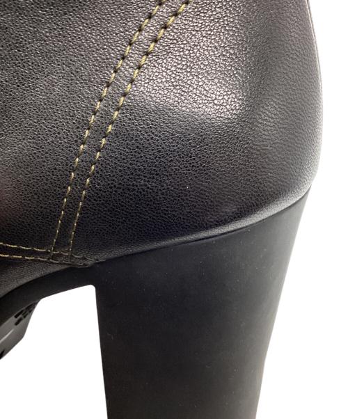 LANVIN en Bleu（ランバンオンブルー）LANVIN en Bleu (ランバンオンブルー) 厚底レースアップショートブーツ ブラック サイズ: 23 1/2の古着・服飾アイテム