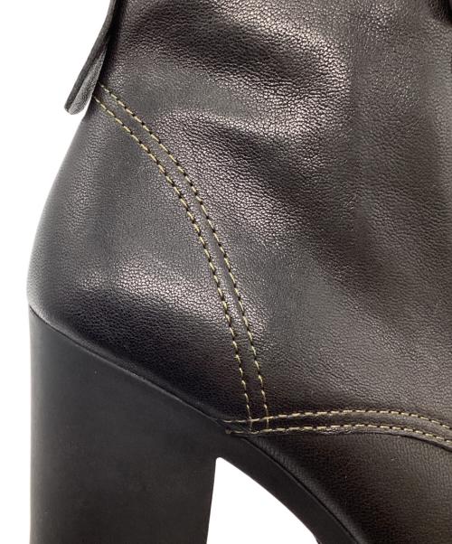 LANVIN en Bleu（ランバンオンブルー）LANVIN en Bleu (ランバンオンブルー) 厚底レースアップショートブーツ ブラック サイズ: 23 1/2の古着・服飾アイテム