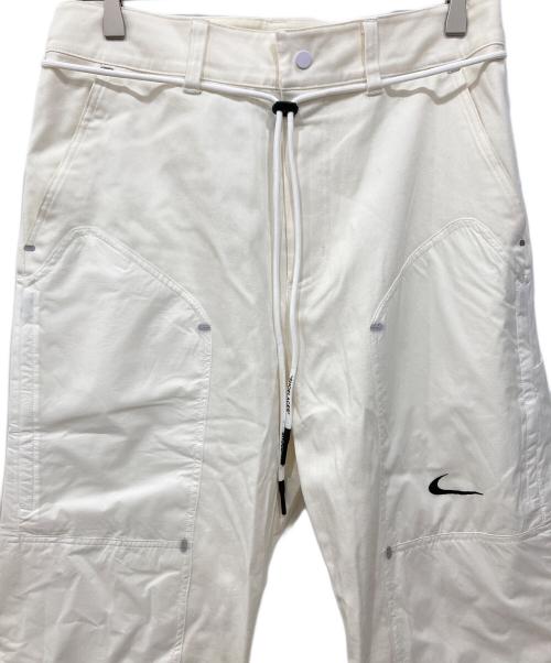 NIKE（ナイキ）NIKE (ナイキ) OFFWHITE (オフホワイト) ナイロン切替コットンカーゴロングパンツ ホワイト サイズ:Sの古着・服飾アイテム