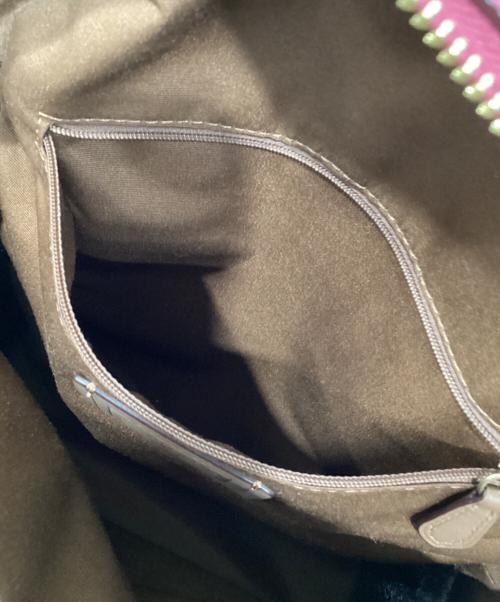 COACH（コーチ）COACH (コーチ) シグネチャーバックパック ブラウン×ショッキングピンクの古着・服飾アイテム