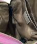 中古・古着 COACH (コーチ) シグネチャーバックパック ブラウン×ショッキングピンク：14000円