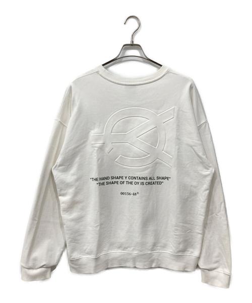 OY（オーワイ）OY (オーワイ) クルーネックスウェット ホワイト サイズ:不明の古着・服飾アイテム