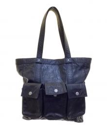 PORTER×SLAP SHOT（ポーター×スラップショット）の古着「レザートートバッグ」｜ブラック