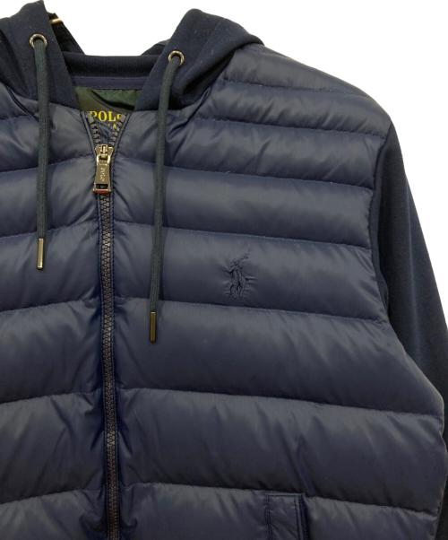 POLO RALPH LAUREN（ポロ・ラルフローレン）POLO RALPH LAUREN (ポロ・ラルフローレン) ニット切替ダウンジャケット ネイビー サイズ:XSの古着・服飾アイテム