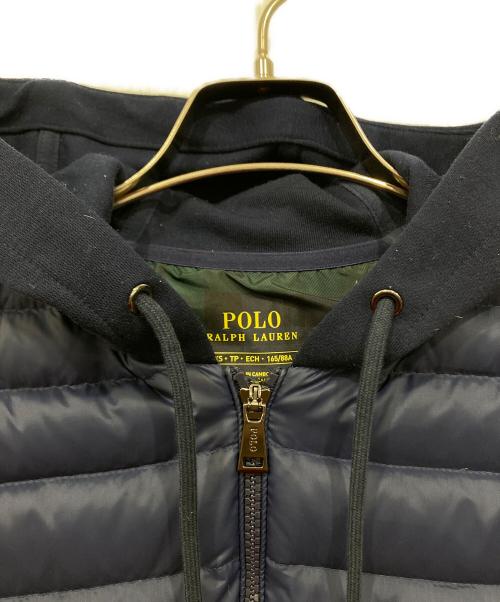 POLO RALPH LAUREN（ポロ・ラルフローレン）POLO RALPH LAUREN (ポロ・ラルフローレン) ニット切替ダウンジャケット ネイビー サイズ:XSの古着・服飾アイテム
