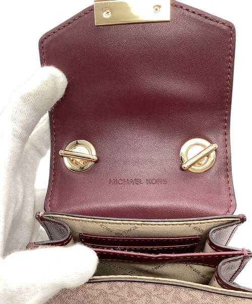 MICHAEL KORS（マイケル・コース）MICHAEL KORS (マイケル・コース) フォーンクロスボディスモールバッグ パープル×ピンクの古着・服飾アイテム