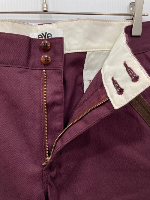 Dickies（ディッキーズ）Dickies (ディッキーズ) eYe COMME des GARCONS JUNYAWATANABE MAN (アイ コム デ ギャルソン ジュンヤ ワタナベ マン) クロップドパンツ ボルドー サイズ:Sの古着・服飾アイテム