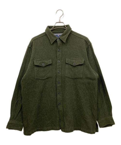 POLO SPORT（ポロスポーツ）POLO SPORT (ポロスポーツ) ウールコットンシャツ カーキ サイズ:Lの古着・服飾アイテム