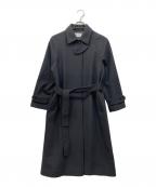 green label relaxingグリーンレーベルリラクシング）の古着「ソフトメルトン スタンドカラー コート」｜グレー