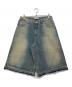 NOS COULEURS（ノ クールール）の古着「WIDE DENIM SHORTS / ワイド デニム ショーツ」｜インディゴ