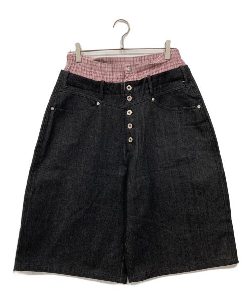 Ballsy.Brothers（ボールジーブラザーズ）BALLSY.BROTHERS (ボールジーブラザーズ) Trunks Docking Baggy Jorts / トランクスドッキングバギージョーツ インディゴ サイズ:Lの古着・服飾アイテム