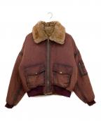 Ballsy.Brothersボールジーブラザーズ）の古着「REVERSIBLE FUR FLIGHT JACKET / リバーシブルファーフライトジャケットリバーシブルファーフライトジャケット」｜ブラウン