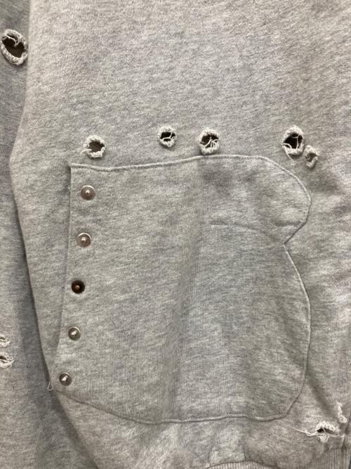 Ballsy.Brothers（ボールジーブラザーズ）BALLSY.BROTHERS (ボールジーブラザーズ) Boxing pocket short length zip hoodie / ボクシングポケットショートレングスジップフーディー グレー サイズ:Lの古着・服飾アイテム