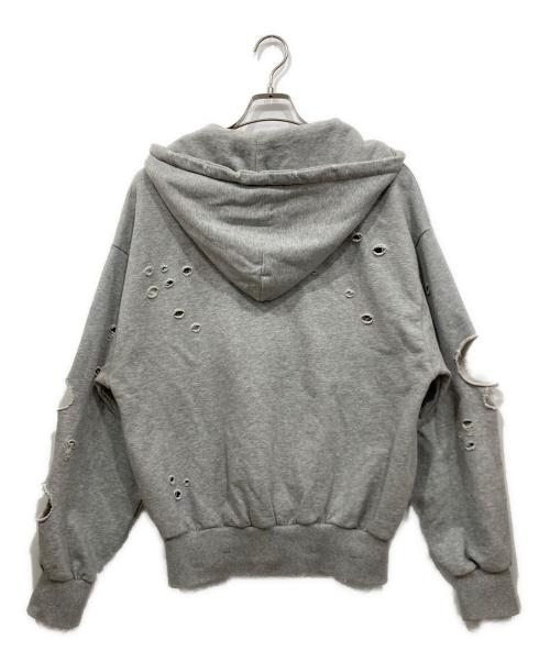 Ballsy.Brothers（ボールジーブラザーズ）BALLSY.BROTHERS (ボールジーブラザーズ) Boxing pocket short length zip hoodie / ボクシングポケットショートレングスジップフーディー グレー サイズ:Lの古着・服飾アイテム