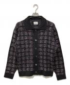 ）の古着「ニットシャツジャケット」｜グレー