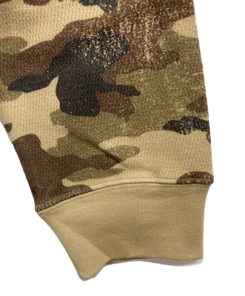 BADWAY（バッドウェイ）BADWAY (バッドウェイ) Flower studs henry thermal / フラワースタッズヘンリーサーマル カーキ×ベージュ サイズ:Lの古着・服飾アイテム