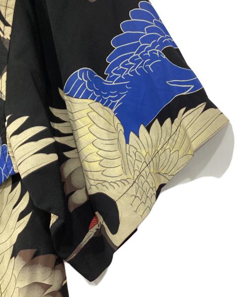 SCHOTT BROS.（ショット）SCHOTT BROS. (ショット) PINEAPPLE JUICE (パインアップル ジュース) レーヨンシャツ ブラック×ブルー サイズ:Mの古着・服飾アイテム