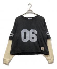 JERZEES×Ballsy.Brothers（ジャージーズ×ボールジーブラザーズ）の古着「layered crew L/S T / レイヤードクルーL/S T」｜ブラック