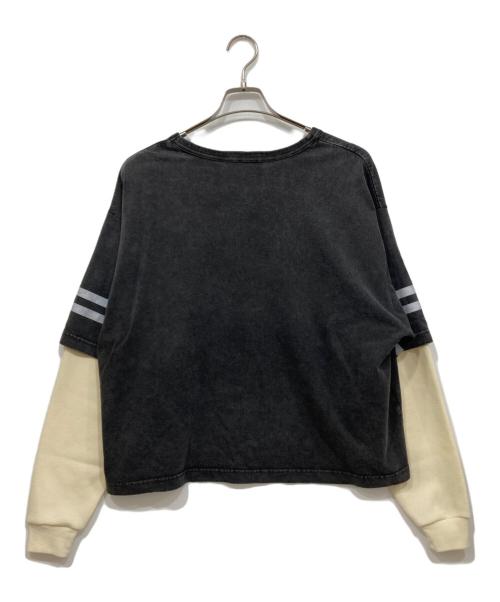 JERZEES（ジャージーズ）JERZEES (ジャージーズ) Ballsy.Brothers (ボールジーブラザーズ) layered crew L/S T / レイヤードクルーL/S T ブラック サイズ:2の古着・服飾アイテム