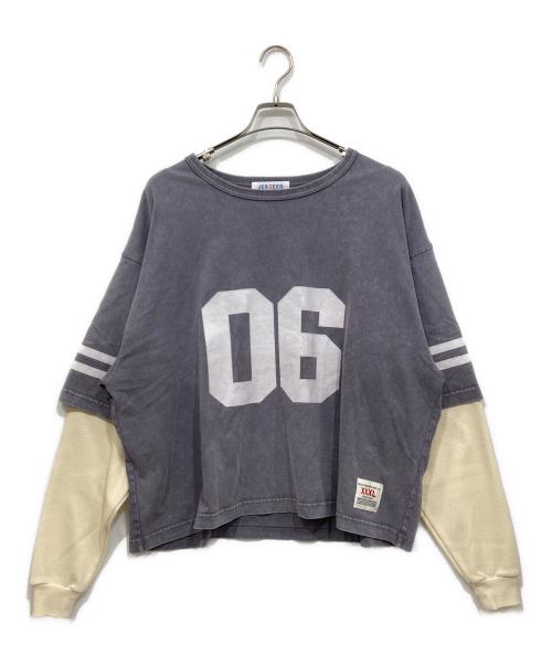 JERZEES（ジャージーズ）JERZEES (ジャージーズ) Ballsy.Brothers (ボールジーブラザーズ) Layered crew L/S T / レイヤードクルーL/S T グレー サイズ:3の古着・服飾アイテム