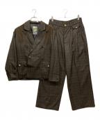 Ballsy.Brothersボールジーブラザーズ）の古着「ウエスタンチェックセットアップ」｜ブラウン