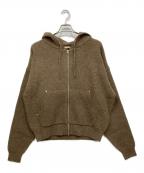 Ballsy.Brothersボールジーブラザーズ）の古着「knit double zip hoodie / ニットダブルジップフーディー」｜ブラウン
