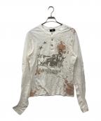 peoplestyleピープルスタイル）の古着「ヘンリーネックカットソー」｜ホワイト