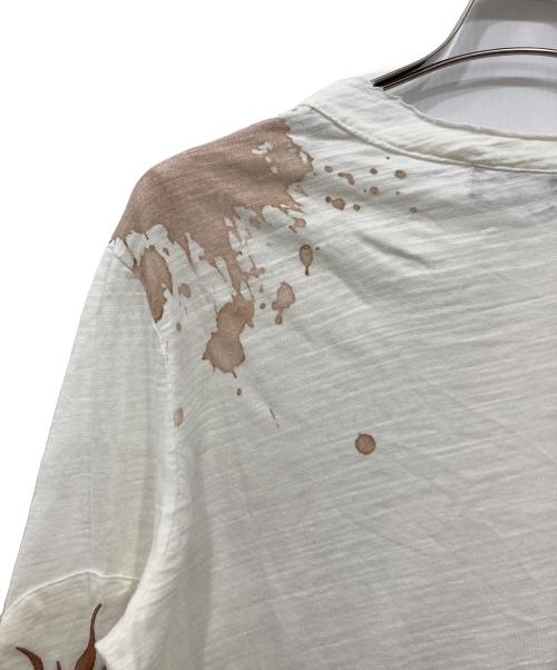 peoplestyle（ピープルスタイル）peoplestyle (ピープルスタイル) ヘンリーネックカットソー ホワイト サイズ:Sの古着・服飾アイテム