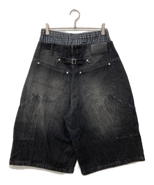 Ballsy.Brothers（ボールジーブラザーズ）BALLSY.BROTHERS (ボールジーブラザーズ) Trunks Docking Baggy Jorts / トランクスドッキングバギージョーツ インディゴ サイズ:Lの古着・服飾アイテム