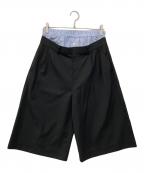 CAMPHOR WOODカンファーウッド）の古着「トランクスワイドスラックスショーツ」｜ブラック