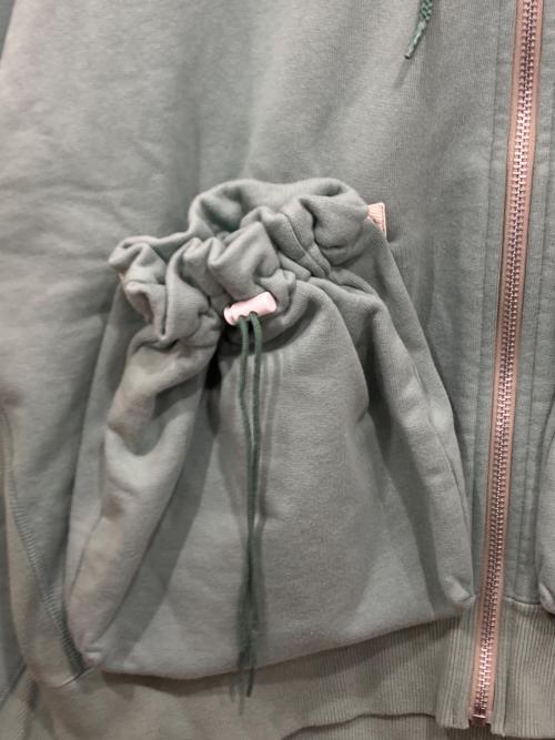 refomed（リフォメッド）refomed (リフォメッド) “KINCHAKU“ ZIPUP HOODIE / 巾着ジップアップフーディー ブルー サイズ:1の古着・服飾アイテム