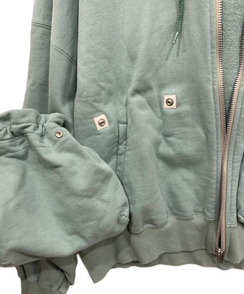 refomed（リフォメッド）refomed (リフォメッド) “KINCHAKU“ ZIPUP HOODIE / 巾着ジップアップフーディー ブルー サイズ:1の古着・服飾アイテム