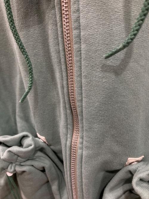 refomed（リフォメッド）refomed (リフォメッド) “KINCHAKU“ ZIPUP HOODIE / 巾着ジップアップフーディー ブルー サイズ:1の古着・服飾アイテム