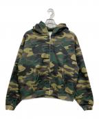 ida splyアイディーエー サプライ）の古着「カモ柄ジップパーカー」｜カーキ×ベージュ